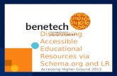 Discovering Accessible Educational Resources via Schema and LR