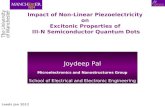 Impact of Non-Linear Piezoelectricity  on  Excitonic Properties of