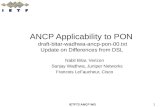 ANCP Applicability to PON  draft-bitar-wadhwa-ancp-pon-00.txt Update on Differences from DSL