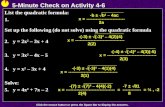 5-Minute Check on Activity  4-6