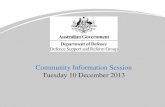 Community Information Session Tuesday 10 December 2013