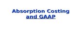 Absorption Costing  and GAAP