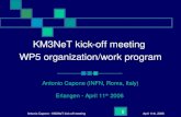 KM3NeT kick-off meeting  WP5 organization/work program