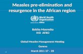 Measles pre-elimination and resurgence in the African region