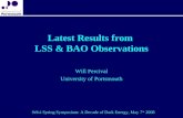 Latest Results from  LSS & BAO Observations