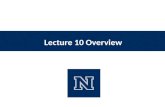Lecture 10 Overview