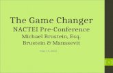 The Game Changer NACTEI Pre-Conference Michael Brustein, Esq. Brustein & Manasevit