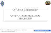 OPORD Exploitation OPERATION ROLLING THUNDER
