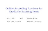 Online Ascending Auctions for Gradually Expiring Items
