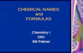 CHEMICAL NAMES  and FORMULAS