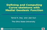 Defining and Computing Curve-skeletons with Medial Geodesic Function