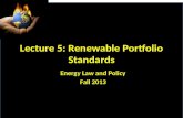 Lecture 5: Renewable Portfolio Standards