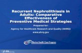 Recurrent Nephrolithiasis in Adults: Comparative Effectiveness of Preventive Medical Strategies