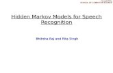 Hidden Markov Models for Speech Recognition