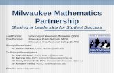 Milwaukee Mathematics Partnership Sharing in Leadership for Student Success