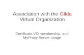 Association with the  Gilda  Virtual Organization