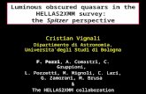 Luminous obscured quasars in the HELLAS2XMM survey:  the  Spitzer  perspective