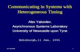 Communicating in Systems with Heterogeneous Timing