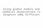 Using global models and chemical observations to diagnose eddy diffusion