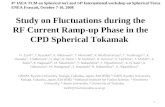 Study on Fluctuations during the RF Current Ramp-up Phase in the CPD Spherical Tokamak