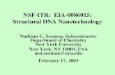 NSF-ITR:   EIA-0086015: Structural DNA Nanotechnology