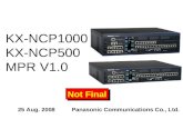 KX-NCP1000 KX-NCP500 MPR V1.0