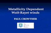 Metallicity Dependent Wolf-Rayet winds
