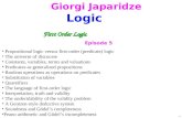 Propositional logic versus first-order (predicate) logic  The universe of discourse