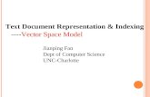 Text Document Representation & Indexing    ---- Vector Space Model