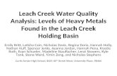 Leach Creek Water Quality Analysis: Levels of Heavy Metals Found in the Leach Creek Holding Basin