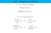 8.5 – Weight and Mass