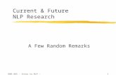 Current & Future  NLP Research