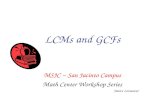 LCMs and GCFs