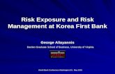 Risk Exposure and Risk Management at Korea First Bank