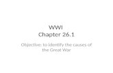 WWI  Chapter 26.1