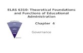 ELAS 6310: Theoretical Foundations and Functions of Educational Administration       Chapter  4