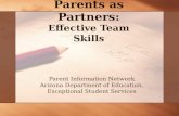 Parents as Partners:  Effective Team Skills
