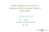 What happens if we solve an equation and the answer doesn’t look right?