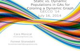 Static vs. Dynamic Populations in GAs for Coloring a Dynamic Graph