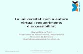 La universitat com a entorn virtual: requeriments d'accessibilitat