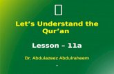 Let’s Understand the Qur’an  Lesson – 11a