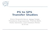 PS to SPS  Transfer Studies
