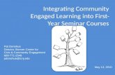 Integrating  Community Engaged Learning into First-Year Seminar Courses