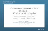 Consumer Protection Basics,  Plain and Simple