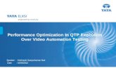 Performance Optimization In QTP Execution Over Video Automation Testing