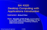BA 4320 Desktop Computing with Applications Introduction