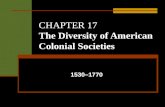 CHAPTER 17  The Diversity of American Colonial Societies