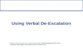 Using Verbal De-Escalation