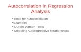 Autocorrelation in Regression Analysis