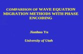 COMPARISON OF  WAVE EQUATION MIGRATION METHODS WITH PHASE ENCODING